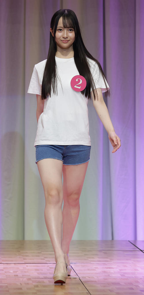 2026 MISS TEEN JAPANに出場した上野真子さん（撮影・中島郁夫）