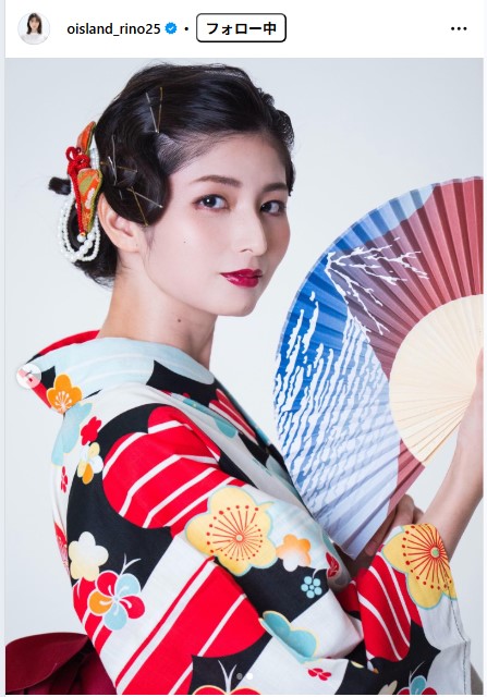 妖艶浴衣姿の大島璃乃（大島璃乃のインスタグラムから）