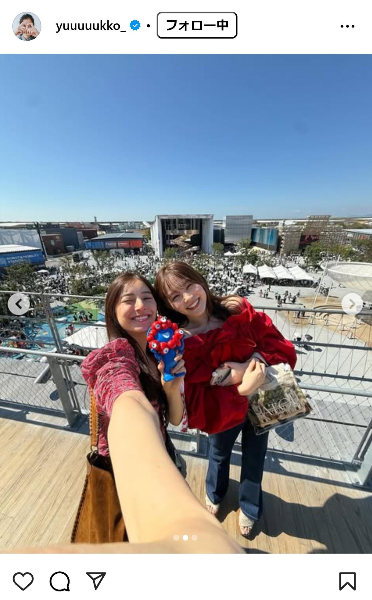 新木優子のインスタグラムから