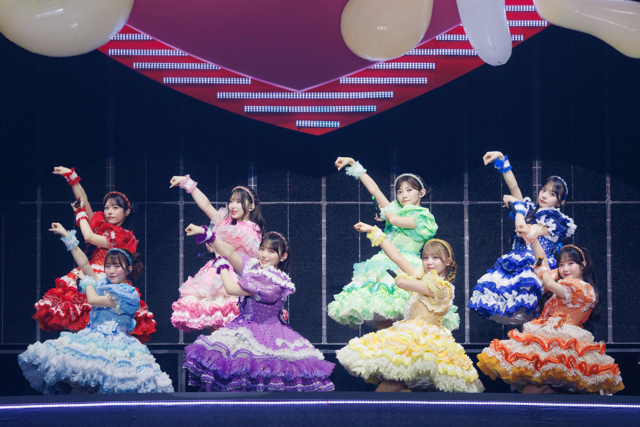 デビュー1周年記念全国ツアーの千秋楽公演を行ったCUTIE STREET（ヨシモリユウナ氏撮影）