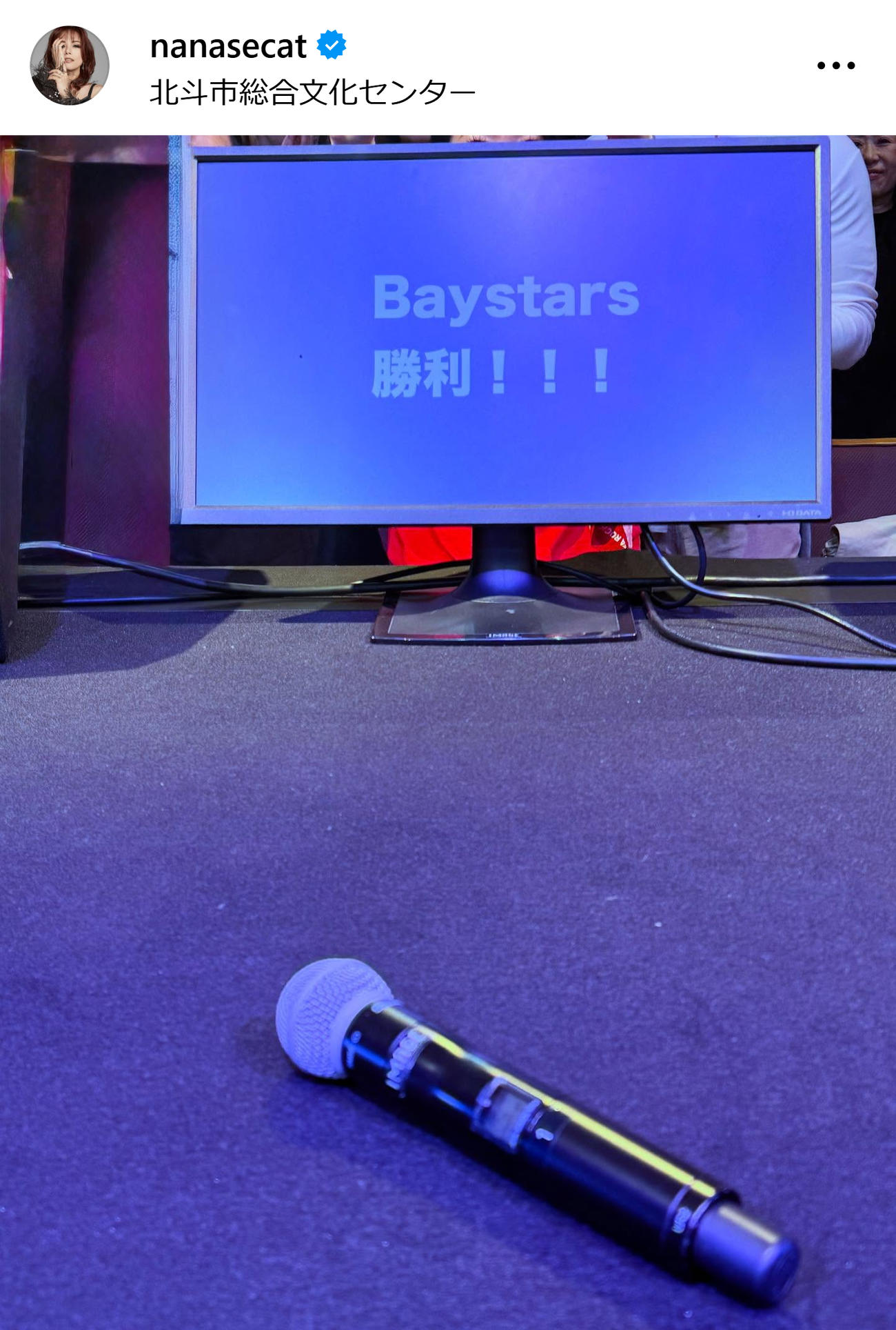 ライブ中の相川七瀬を興奮させた文字（相川七瀬のインスタグラムから）
