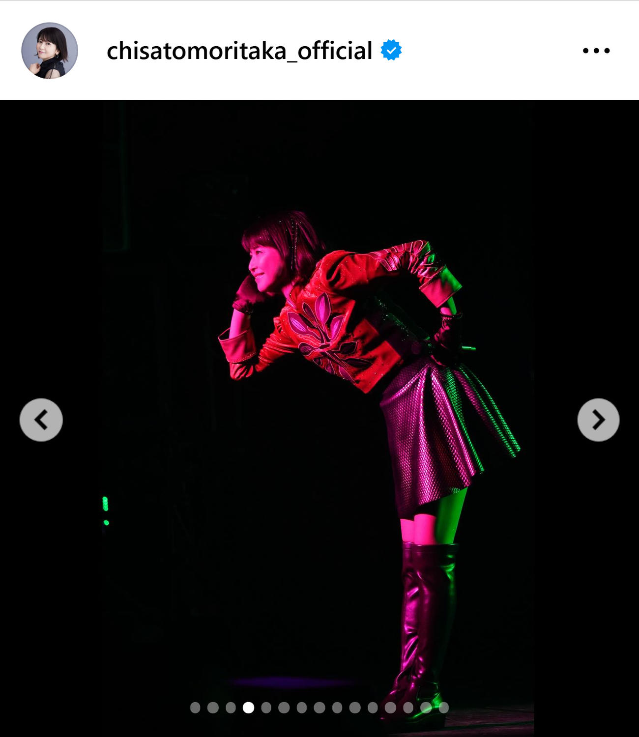 森高千里のインスタグラムから