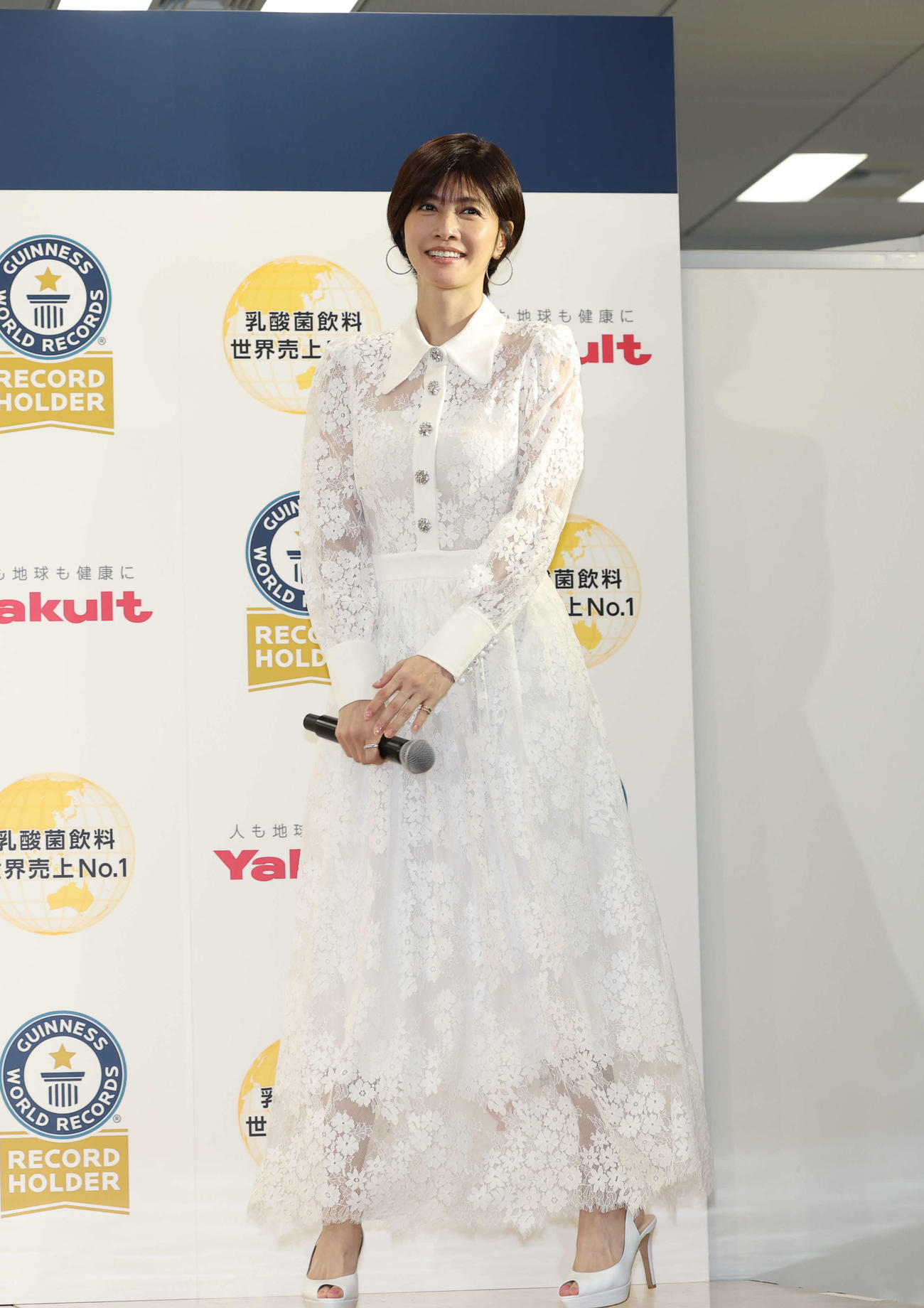 ギネス世界記録認定授与式に登壇した内田有紀（撮影・増田悦実）