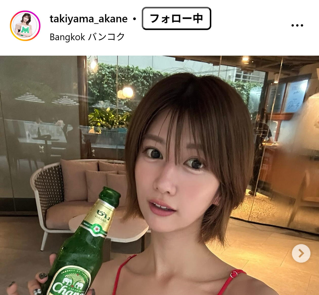 ABEMAの瀧山あかねアナのインスタグラムから