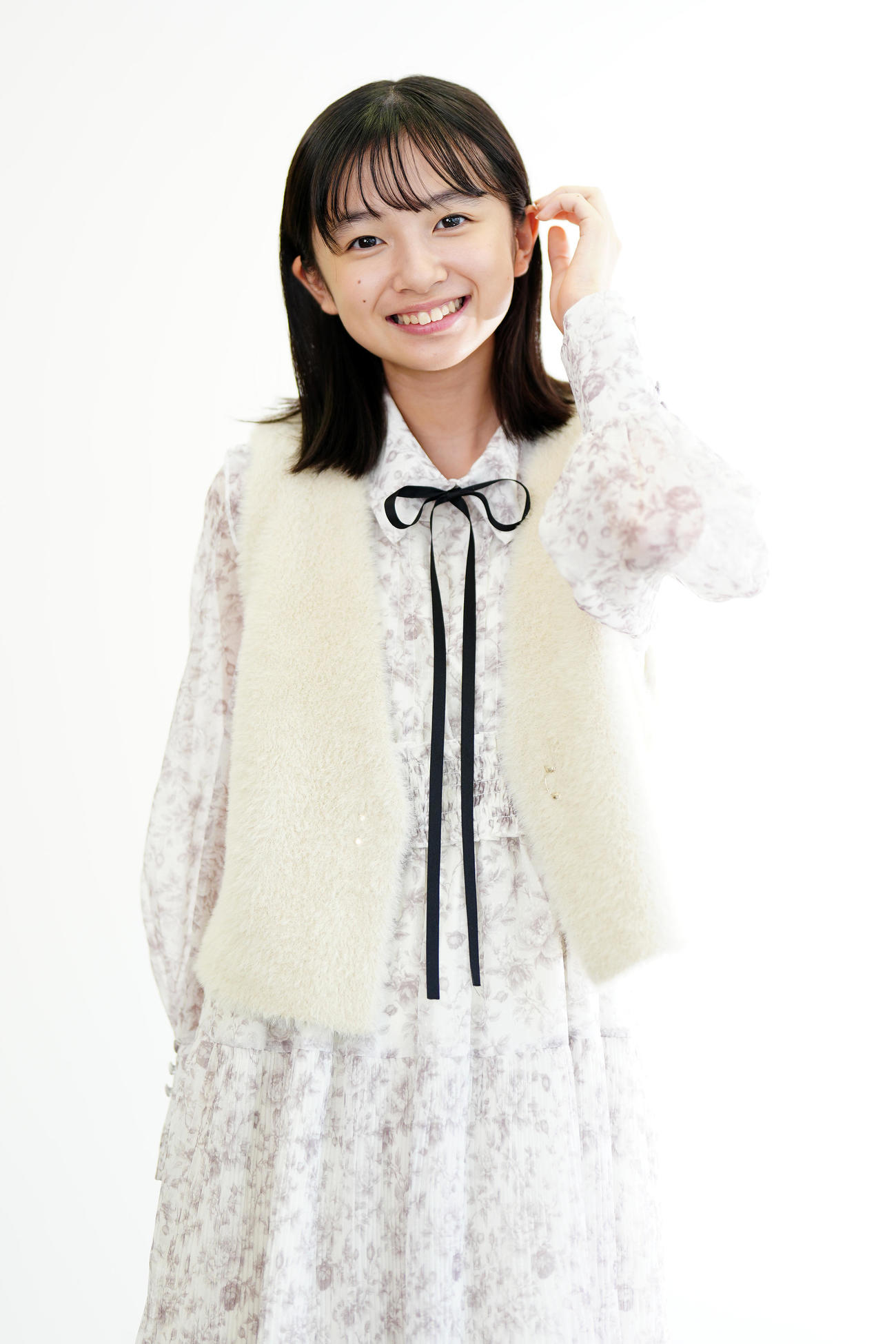 実写映画「秒速5センチメートル」で幼少期の篠原明里役を演じる白山乃愛（撮影・江口和貴）
