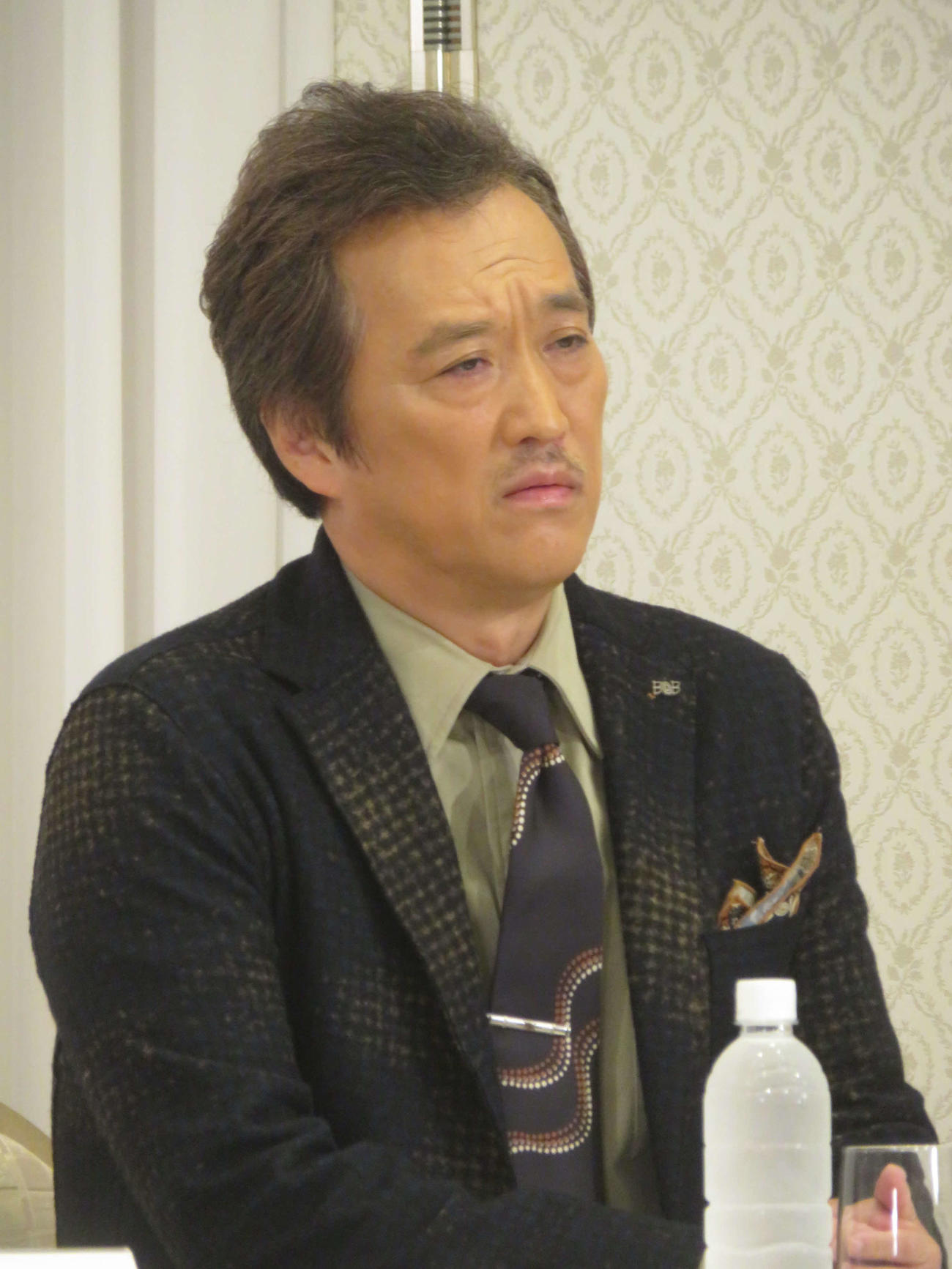 舞台「酔いどれ天使」製作発表会に出席した大鶴義丹（撮影・川田和博）