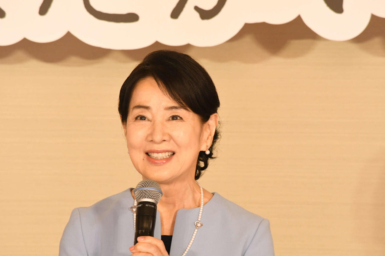 映画「てっぺんの向こうにあなたがいる」の取材会に出席した吉永小百合（撮影・阪口孝志）