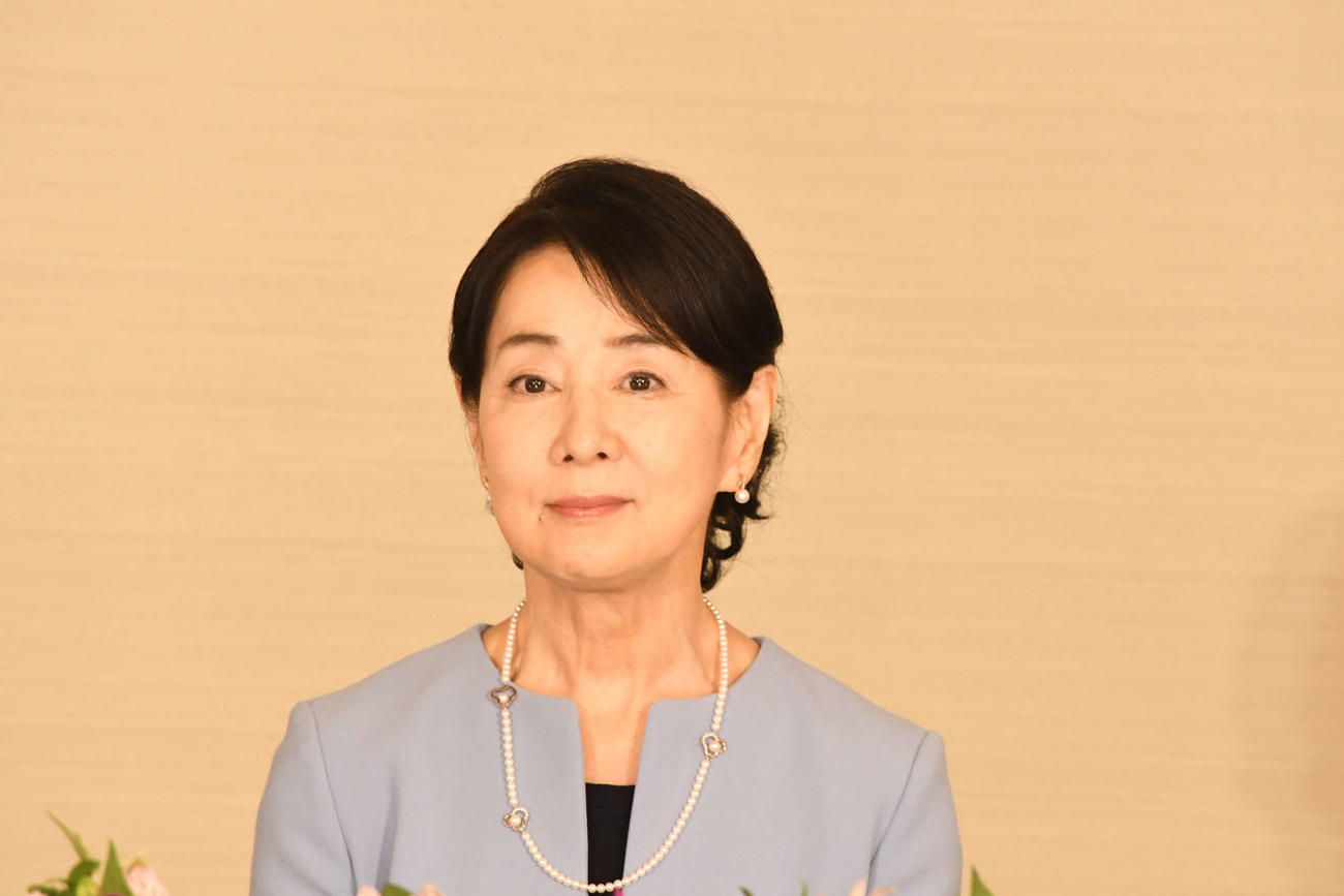 映画「てっぺんの向こうにあなたがいる」の取材会に出席した吉永小百合（撮影・阪口孝志）