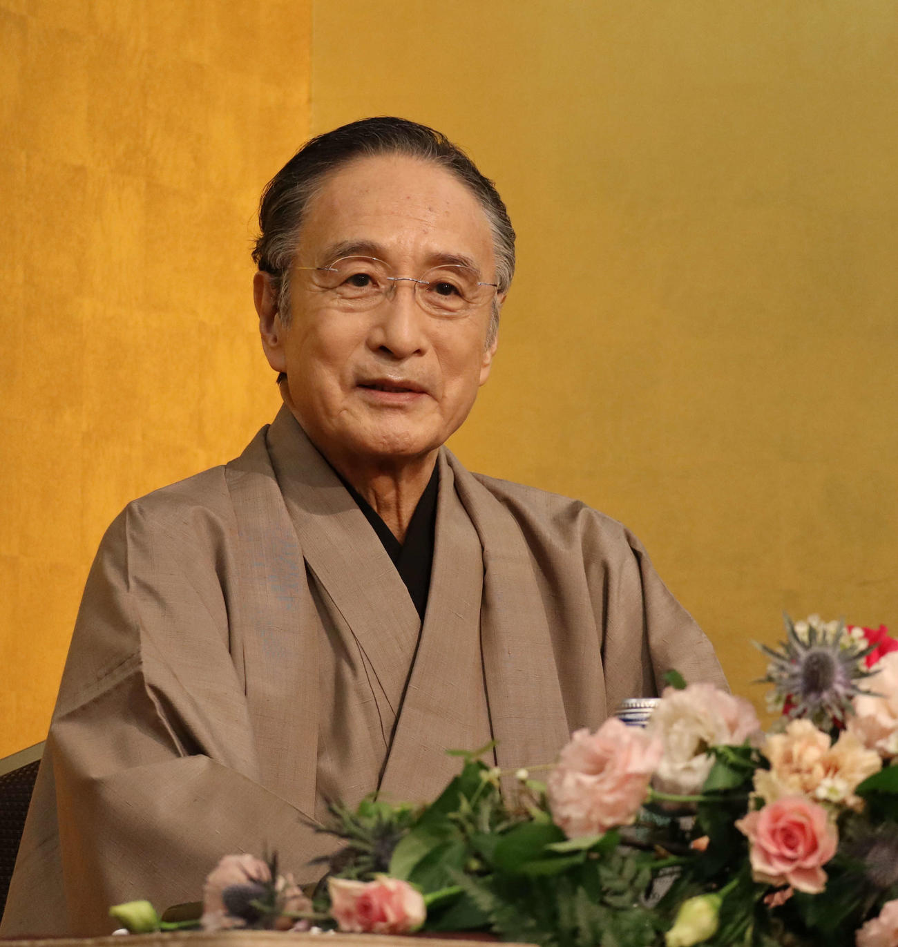 文化勲章受章の喜びを語る片岡仁左衛門
