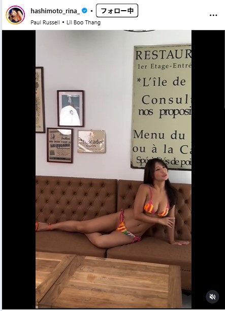橋本梨菜のインスタグラムから