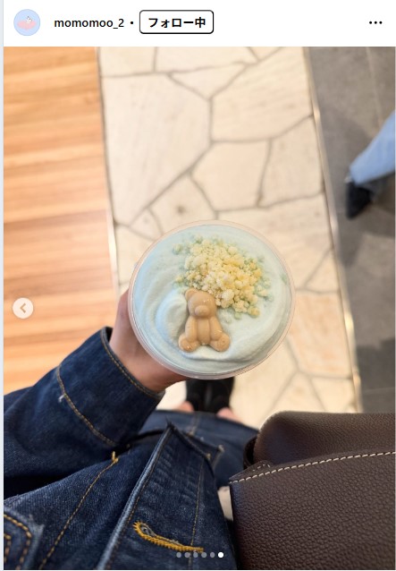 新山桃子のインスタグラムから