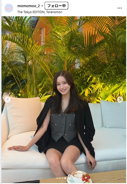 新山桃子のインスタグラムから