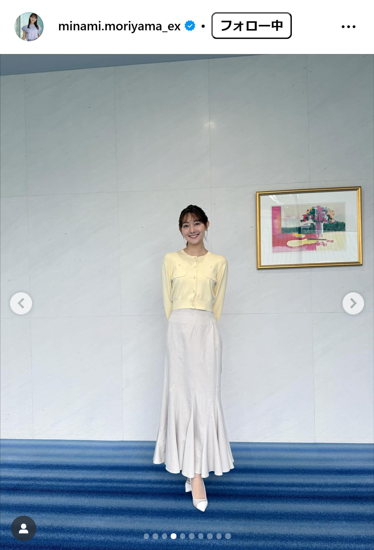 森山みなみアナのインスタグラムから