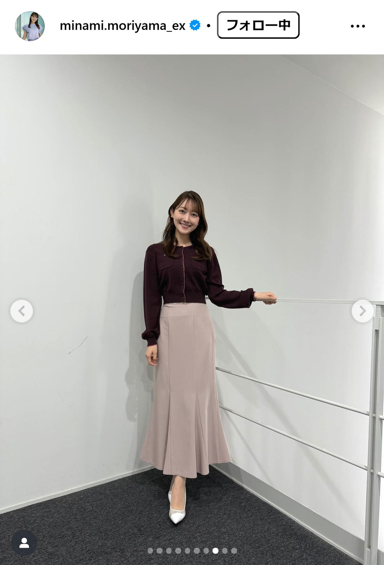 森山みなみアナのインスタグラムから