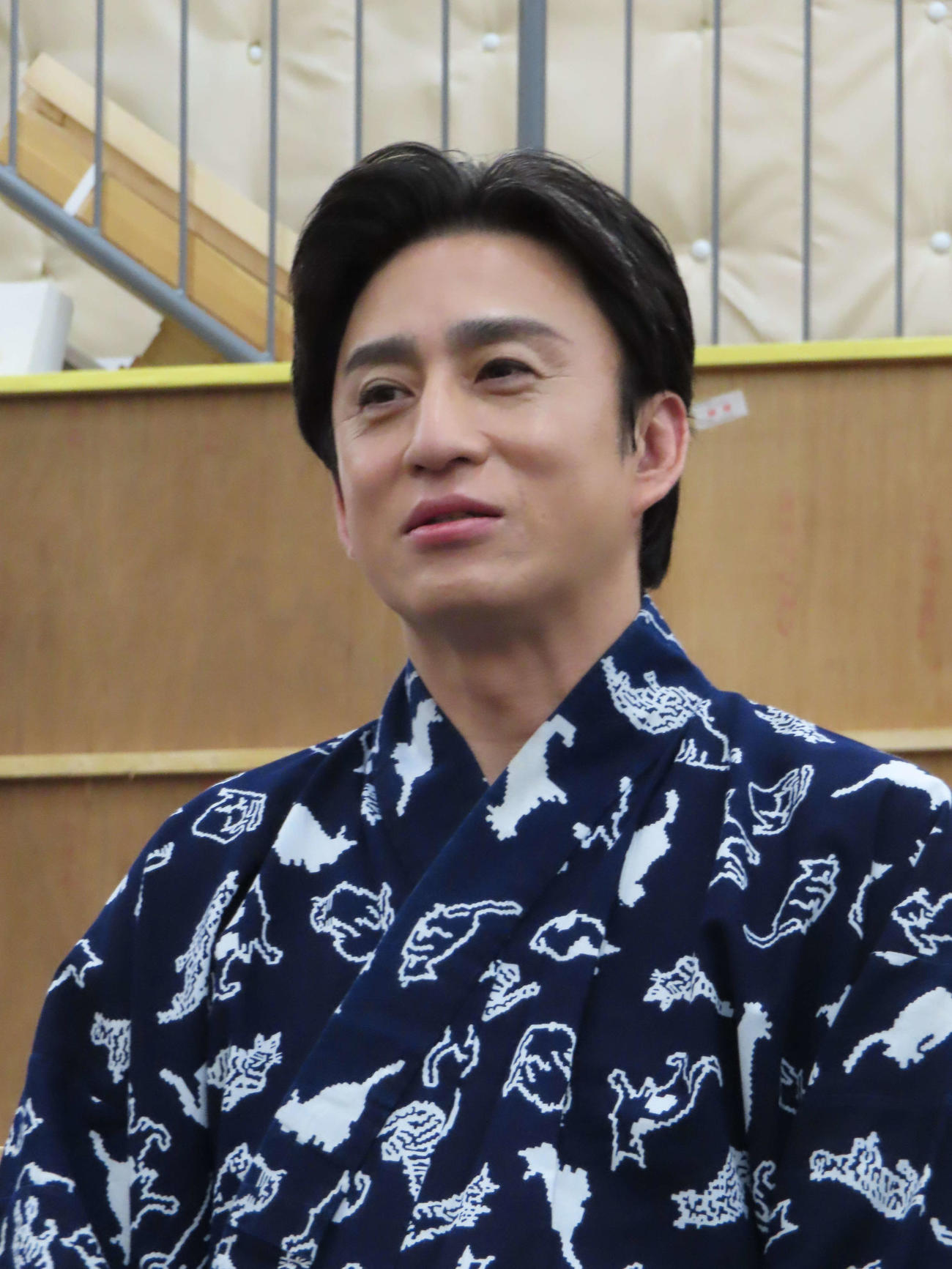 三谷かぶき「歌舞伎絶対続魂(ショウ・マスト・ゴー・オン)　幕を閉めるな」の囲み取材会に出席した松本幸四郎