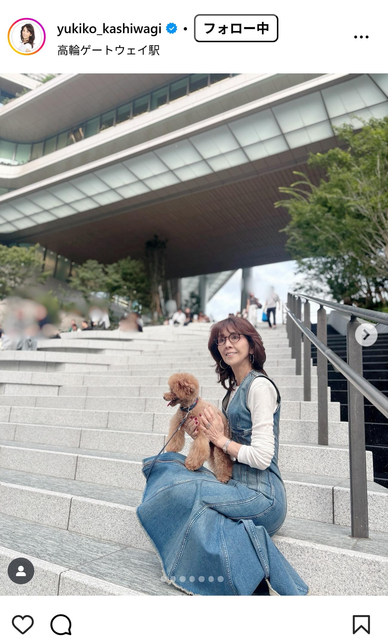 柏木由紀子のインスタグラムから