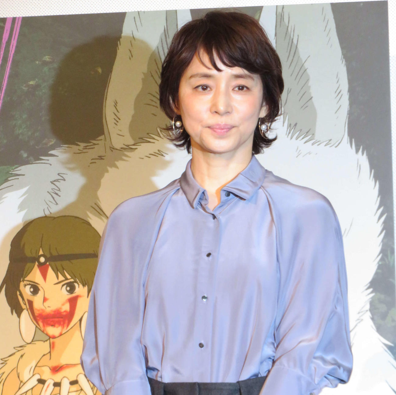 「もののけ姫」4KデジタルリマスターIMAXプレミア試写会舞台に登壇した石田ゆり子（撮影・村上幸将）