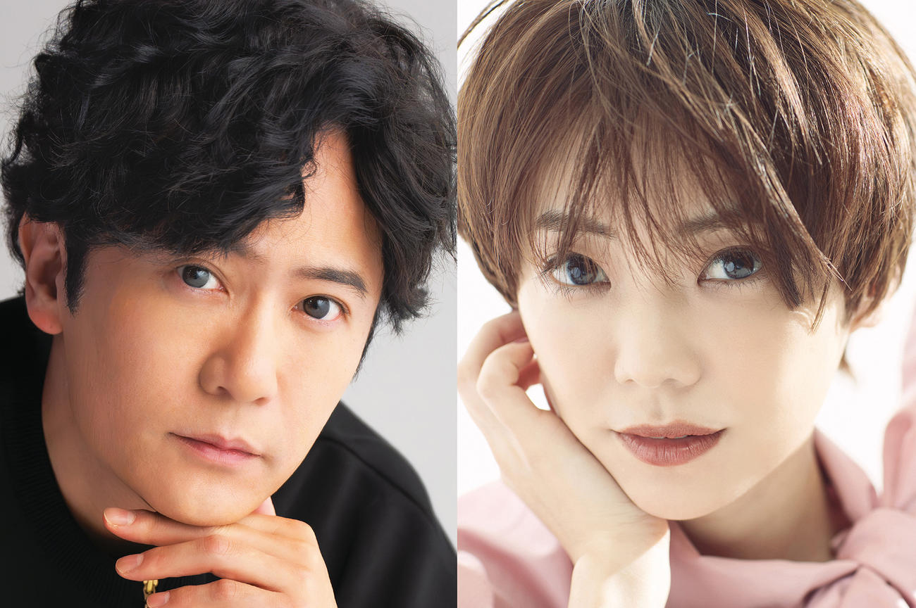 舞台「プレゼント・ラフター」に主演する稲垣吾郎（左）と、妻役の倉科カナ