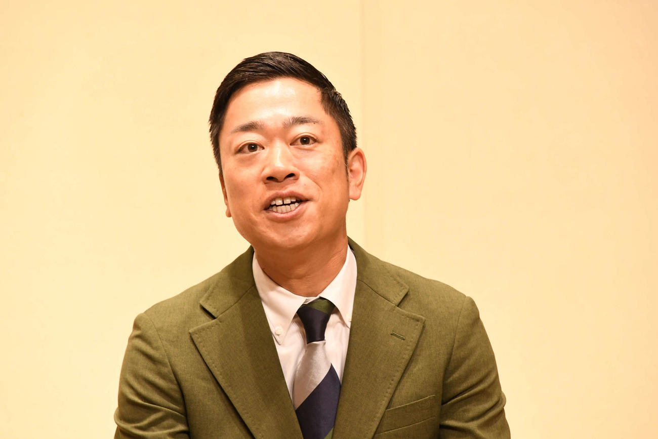 「プロ野球応援ウィーク答え合わせ編」の取材会に出席した橋本航介サンテレビアナウンサー（撮影・阪口孝志）