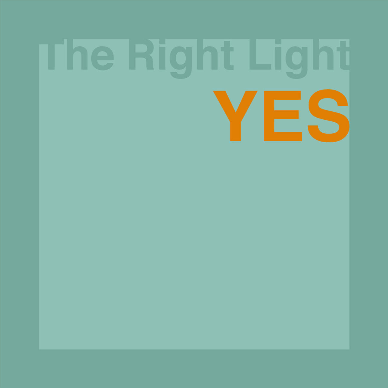 The Right Lightの配信シングル「YES」のジャケット