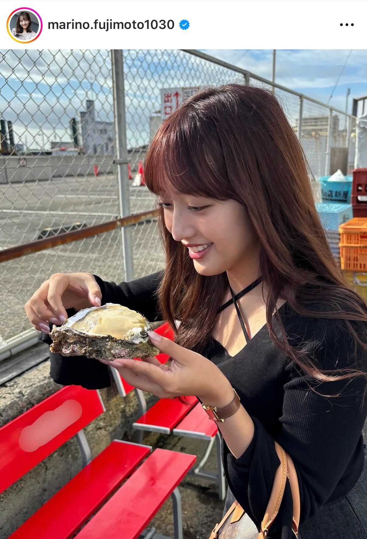 藤本万梨乃アナのインスタグラムから