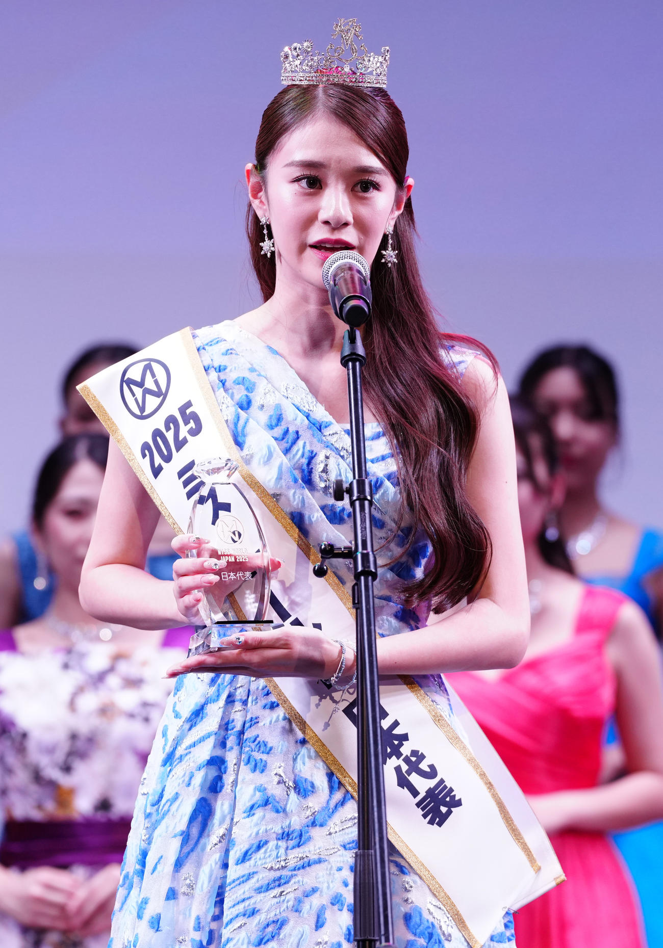 「ミス・ワールド・ジャパン2025」ミス・ワールド2025日本代表に選ばれた川名祐衣さん（撮影・鈴木みどり）