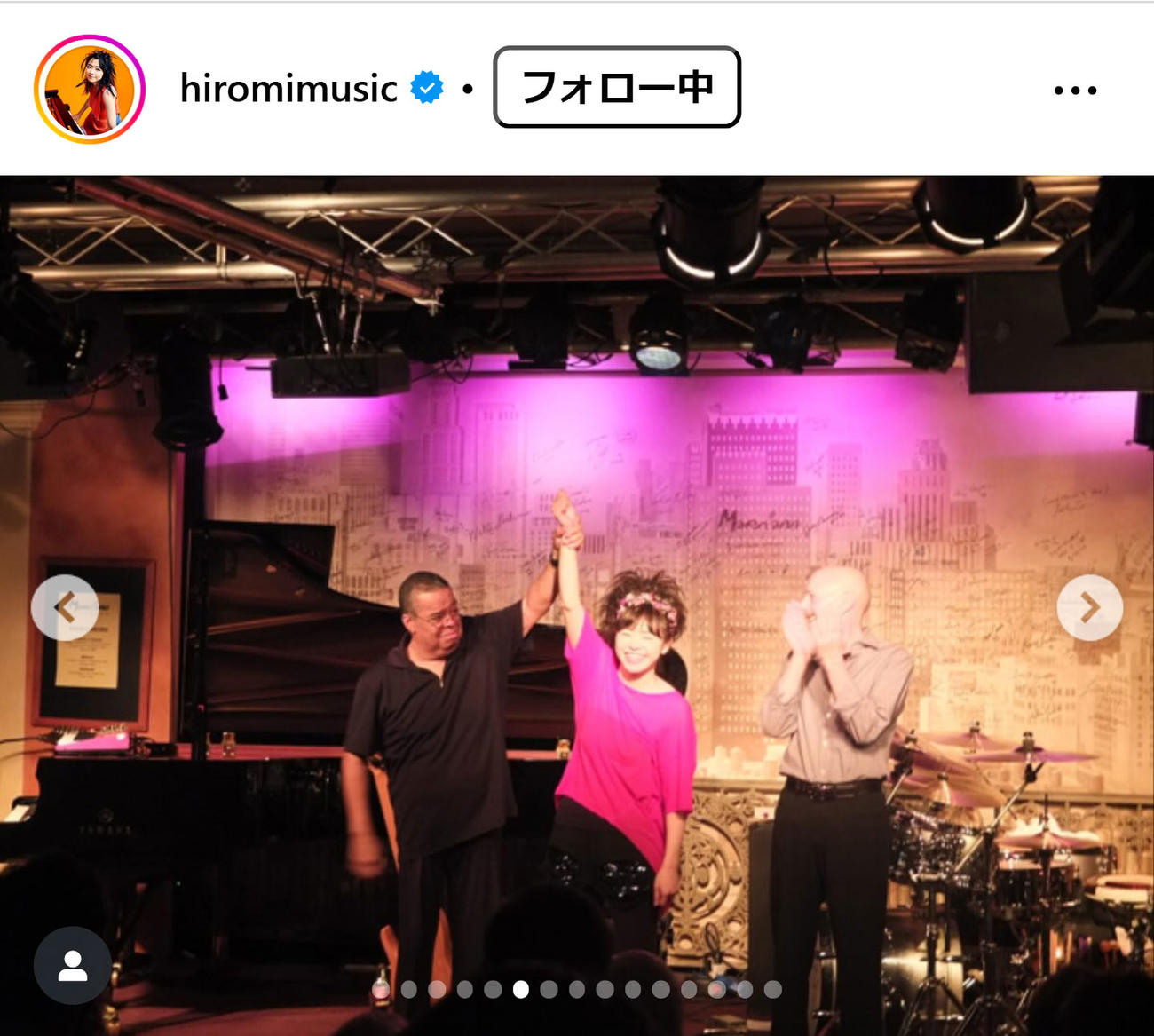 上原ひろみのインスタグラムから