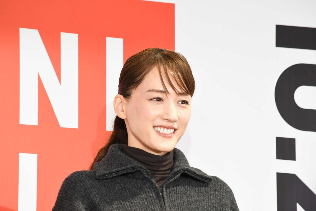 「UNIQLO UMEDA」記者説明会に登場した綾瀬はるか（撮影・阪口孝志）