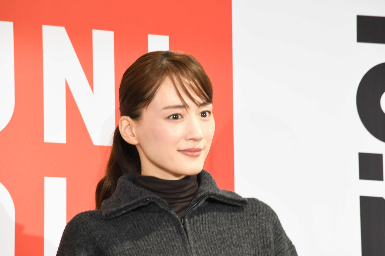 「UNIQLO UMEDA」記者説明会に登場した綾瀬はるか（撮影・阪口孝志）