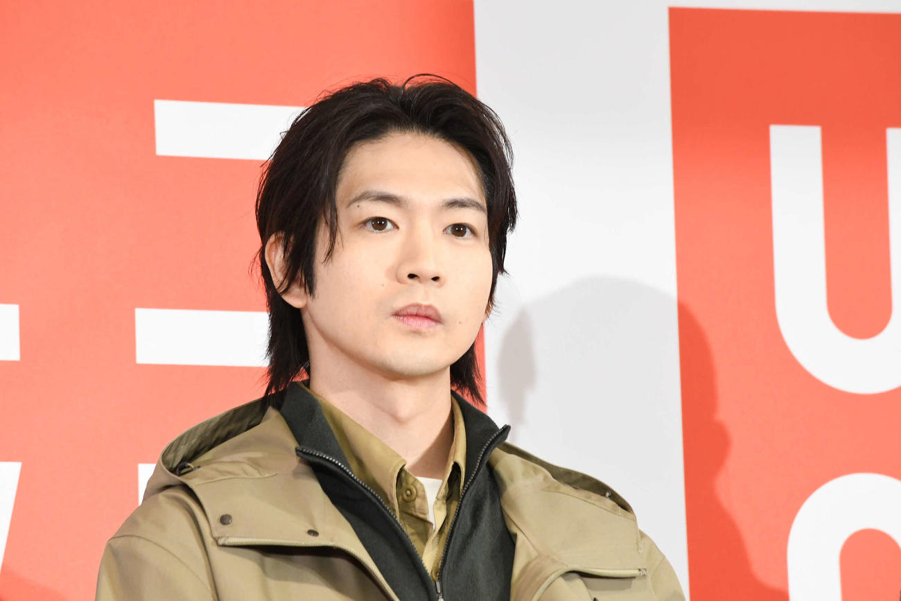 「UNIQLO UMEDA」記者説明会に登場した松下洸平（撮影・阪口孝志）