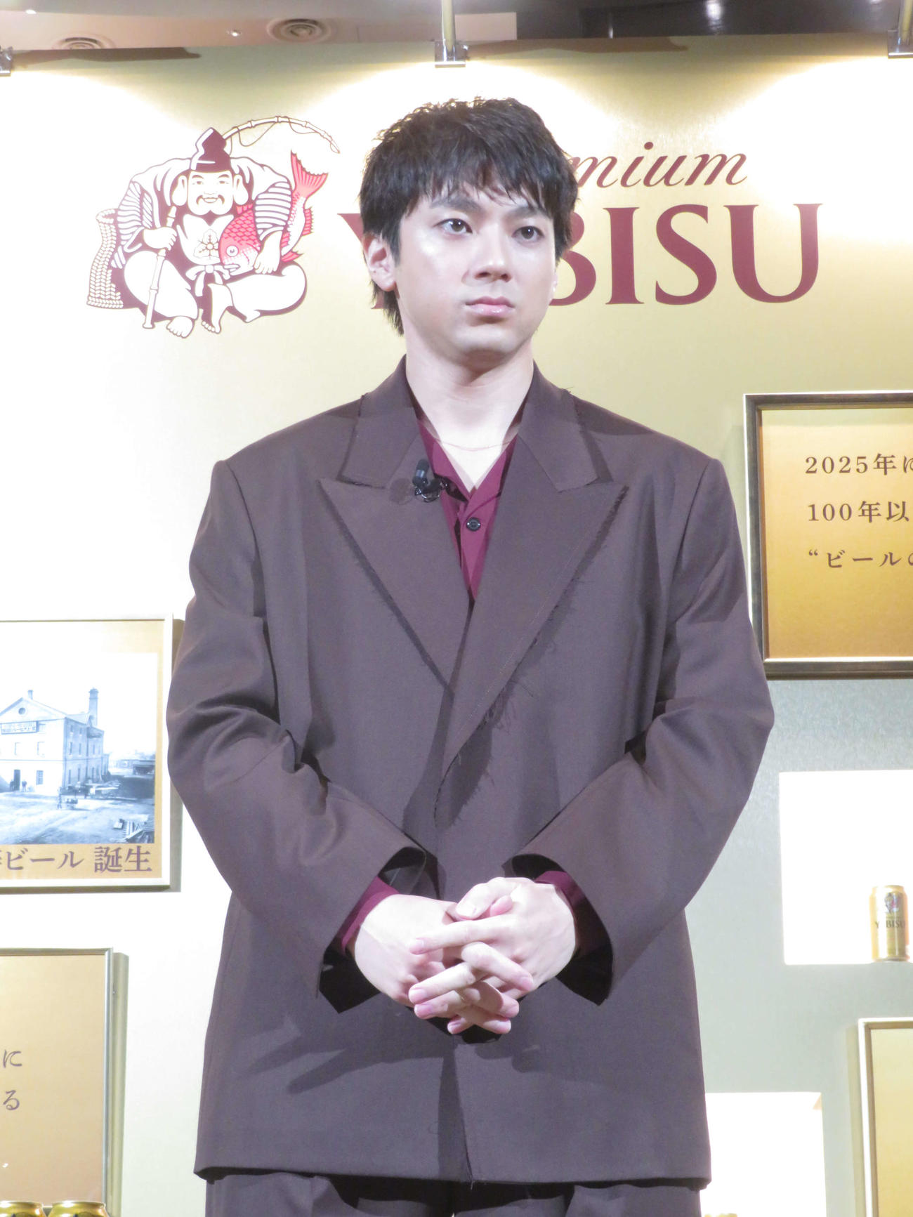 「ヱビスビール　黄金のBAR」先行内覧会および新CM発表会に登壇した山田裕貴