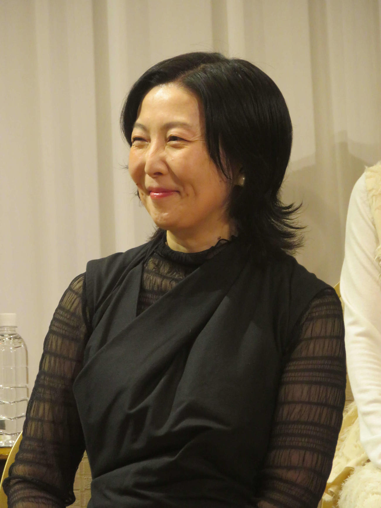 松竹百三十周年　大阪松徳座さよなら公演「スイートホームビターホーム」取材会に出席した藤井清美氏（撮影・川田和博）