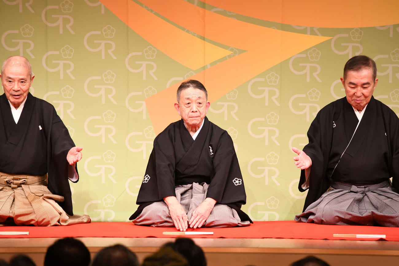 襲名披露公演に出演した露の團四郎改め露の五郎（撮影・阪口孝志）