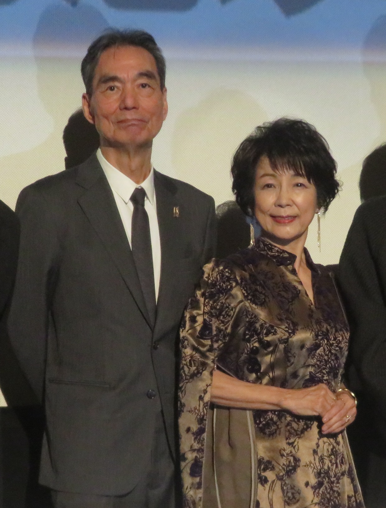 映画「富士山と、コーヒーと、しあわせの数式」で50年ぶりの共演となった長塚京三（左）と市毛良枝（撮影・川田和博）