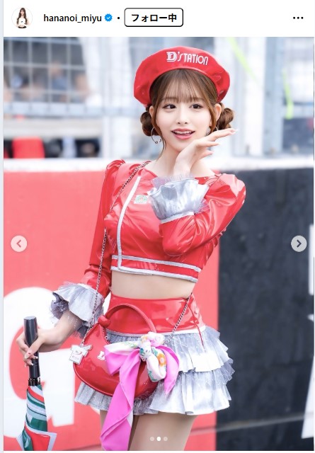 レースクイーン花乃衣美優「どアップめちゃくちゃ可愛い」赤コートコス