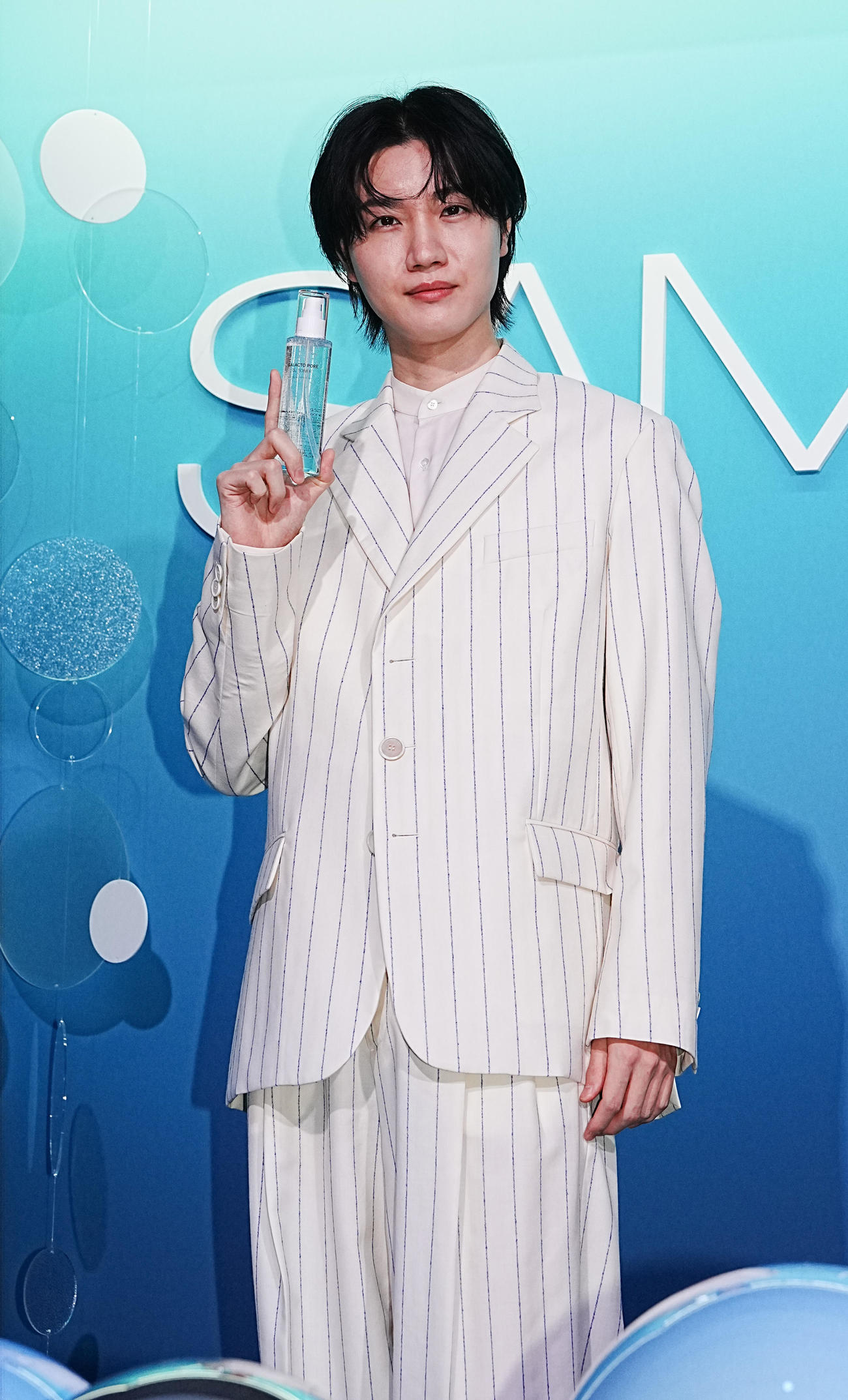 韓国スキンケアブランド「SAM’U」ブランド体験レセプションパーティーに臨む桜田通（撮影・小沢裕）