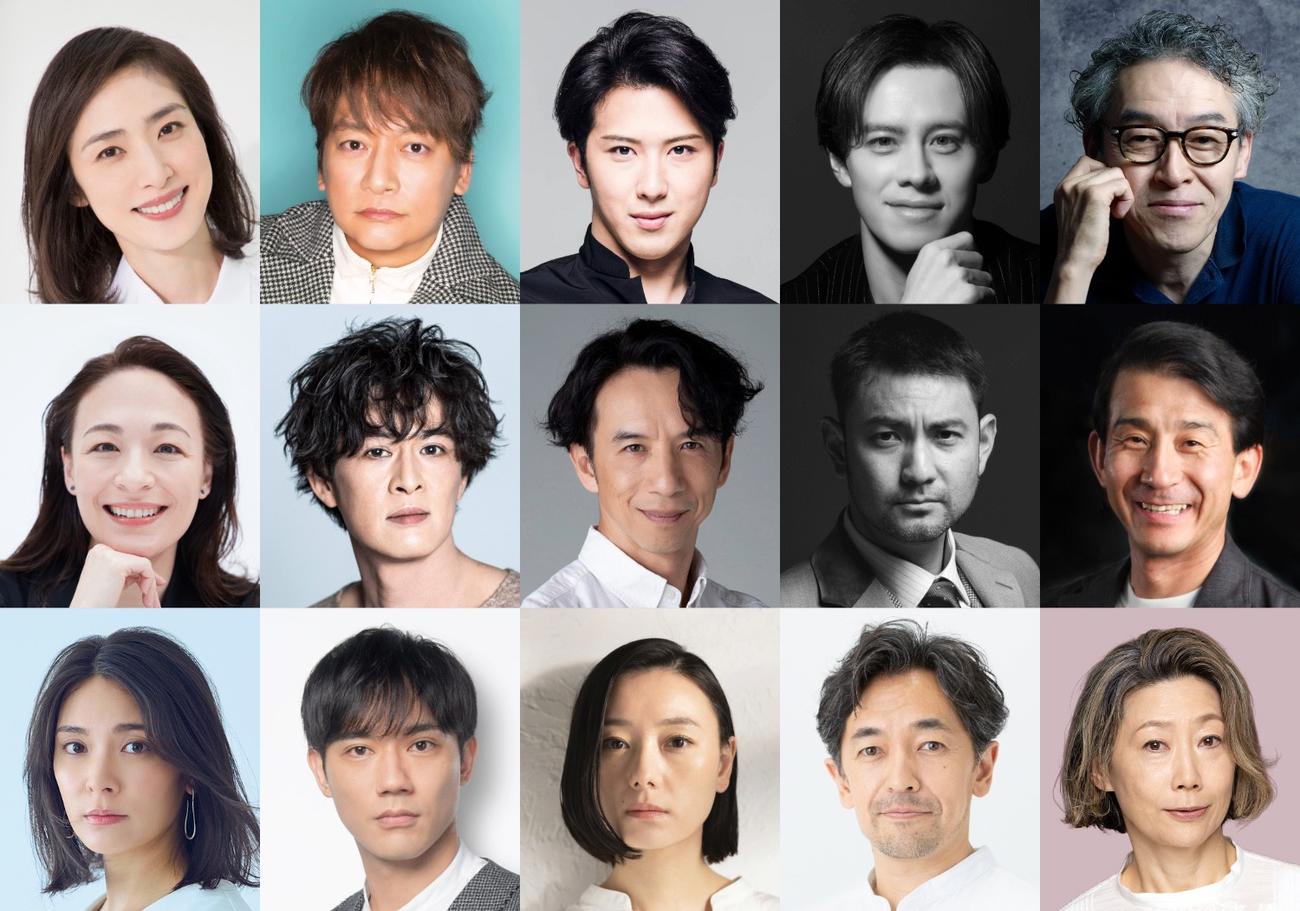 三谷幸喜新作ミュージカル「新宿発8時15分」の出演者たち