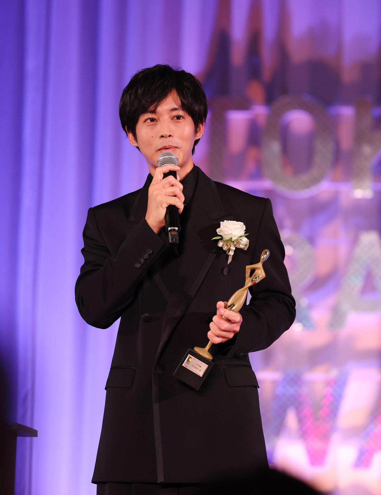 主演男優賞を受賞した「御上先生」の主演の松坂桃李（撮影・増田悦実）