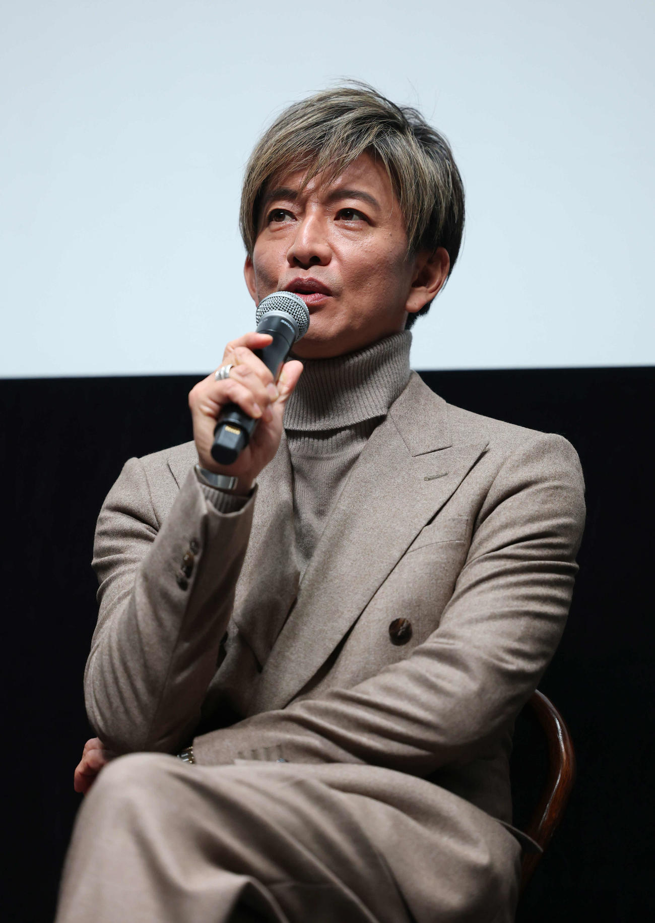 ＜センターピース上映＞で話をする木村拓哉（撮影・増田悦実）