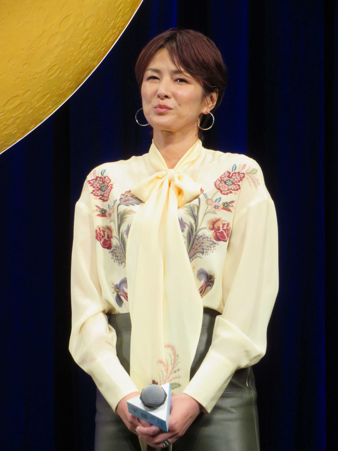映画「平場の月」完成披露試写会に登壇した吉瀬美智子（撮影・村上幸将）
