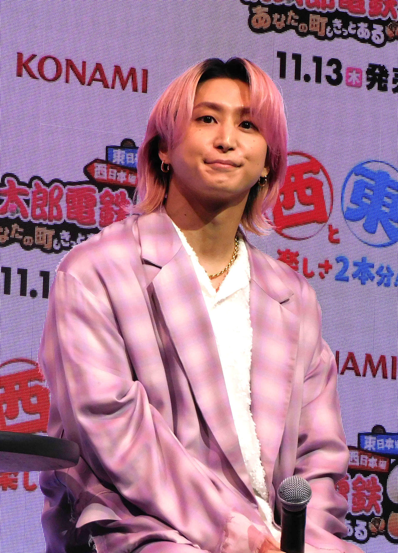桃太郎電鉄2～あなたの町もきっとある～に登場した佐久間大介（撮影・寺本吏輝）