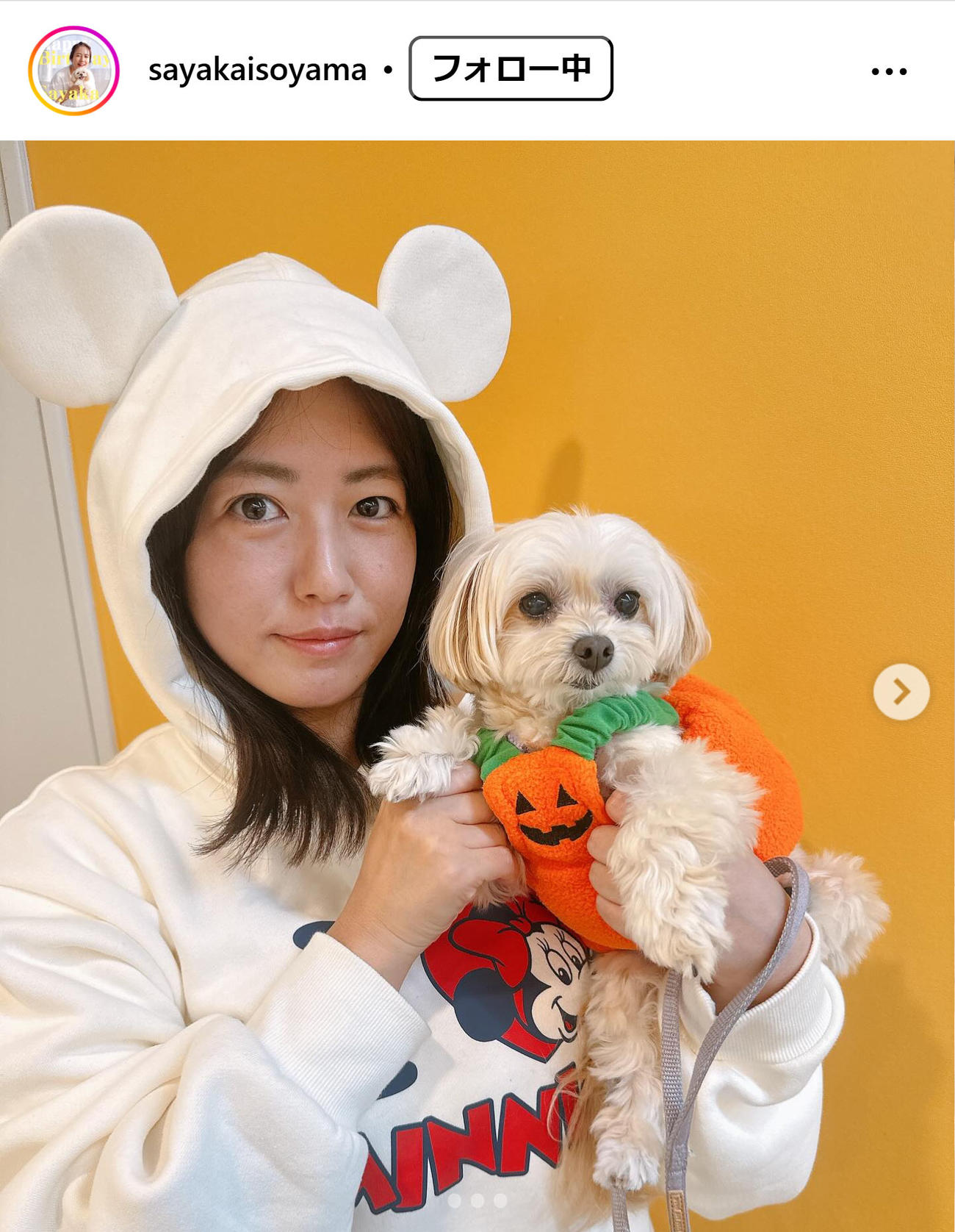 磯山さやかのインスタグラムから