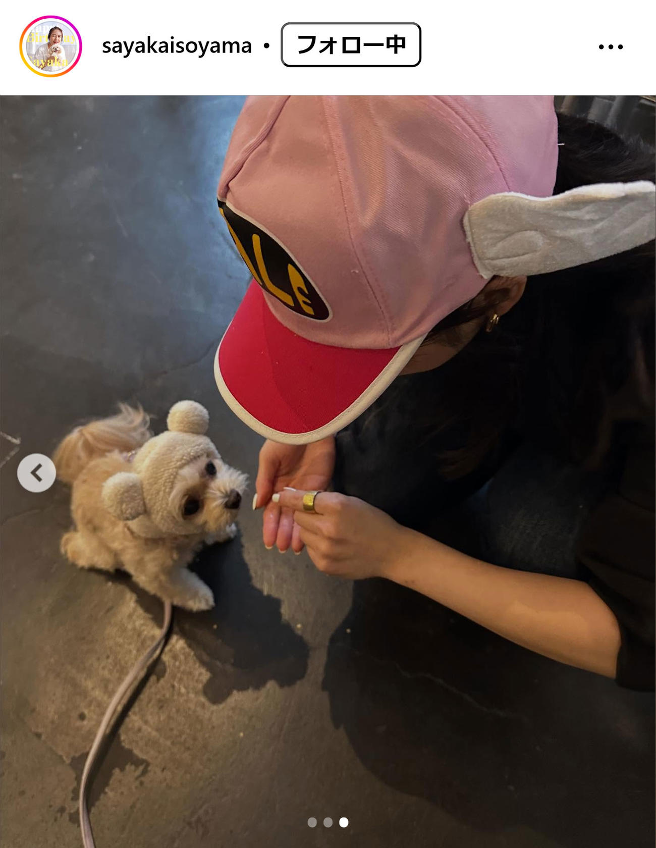 磯山さやかのインスタグラムから