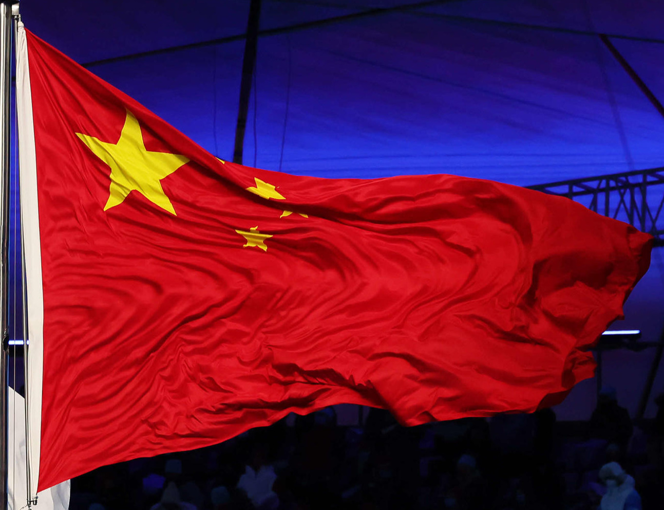 中国国旗（2022年2月撮影）
