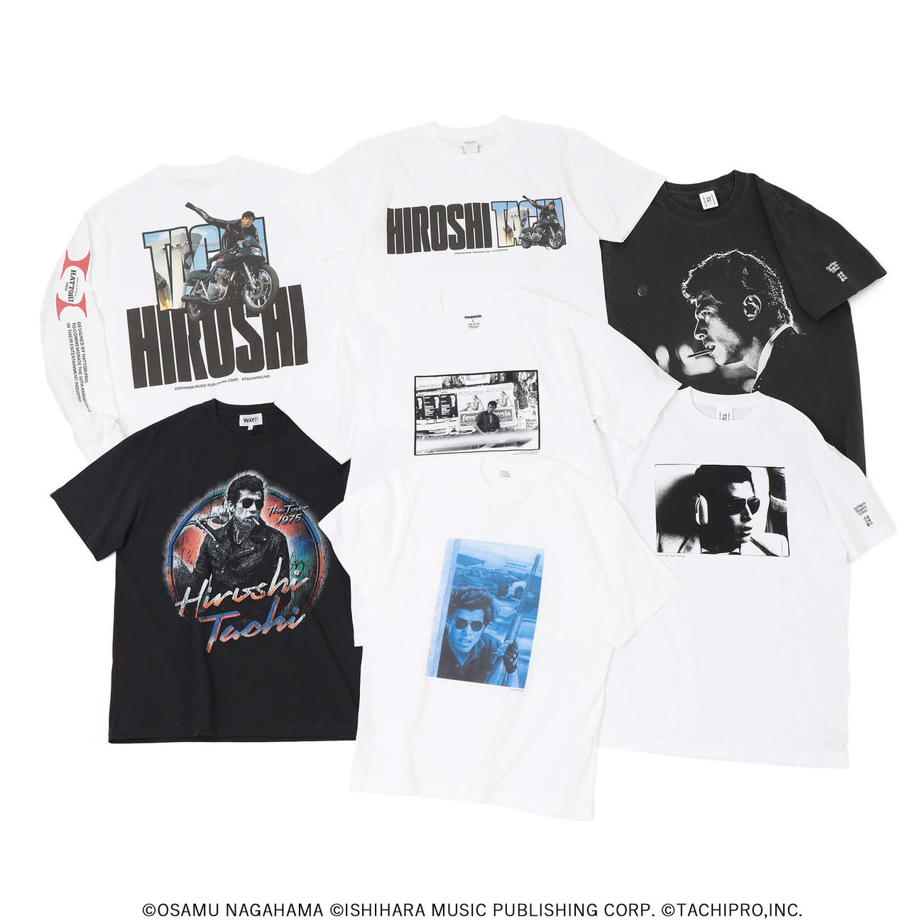 舘ひろしデビュー50周年を記念するポップアップショップで販売されるコラボTシャツ