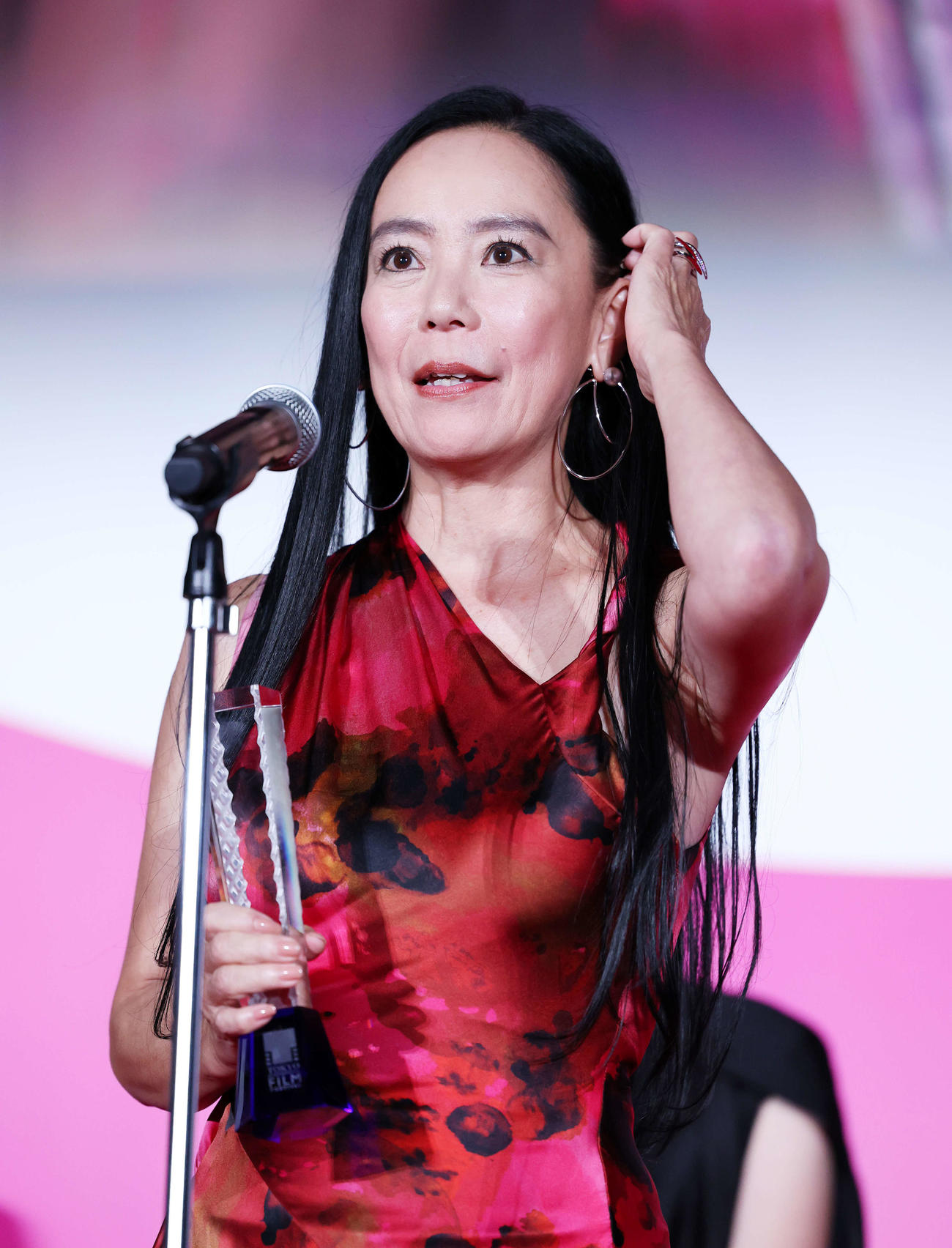 最優秀女優賞を受賞した河瀨直美（撮影・鈴木正人）