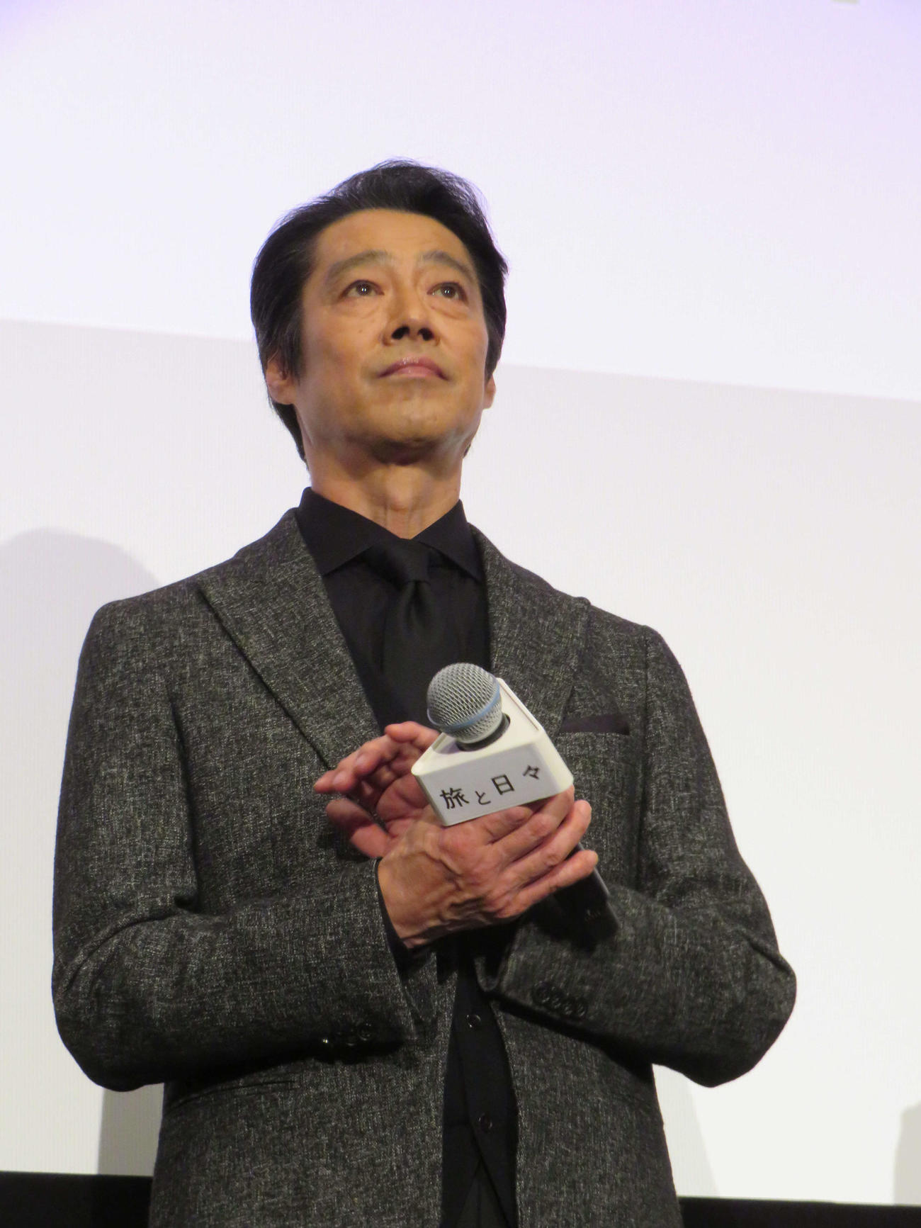 映画「旅と日々」前夜祭舞台あいさつに登壇した堤真一（撮影・村上幸将）