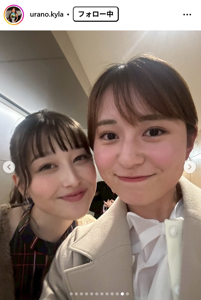 浦野芽良アナのインスタグラムから