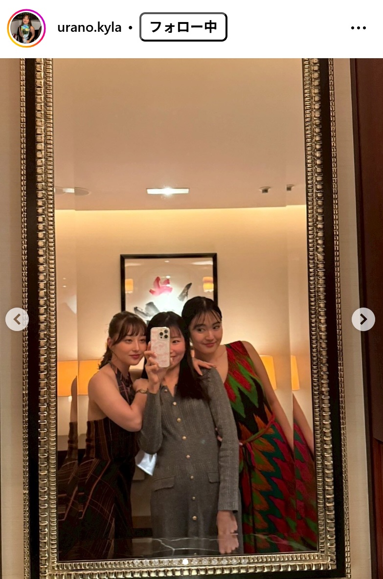 浦野芽良アナのインスタグラムから