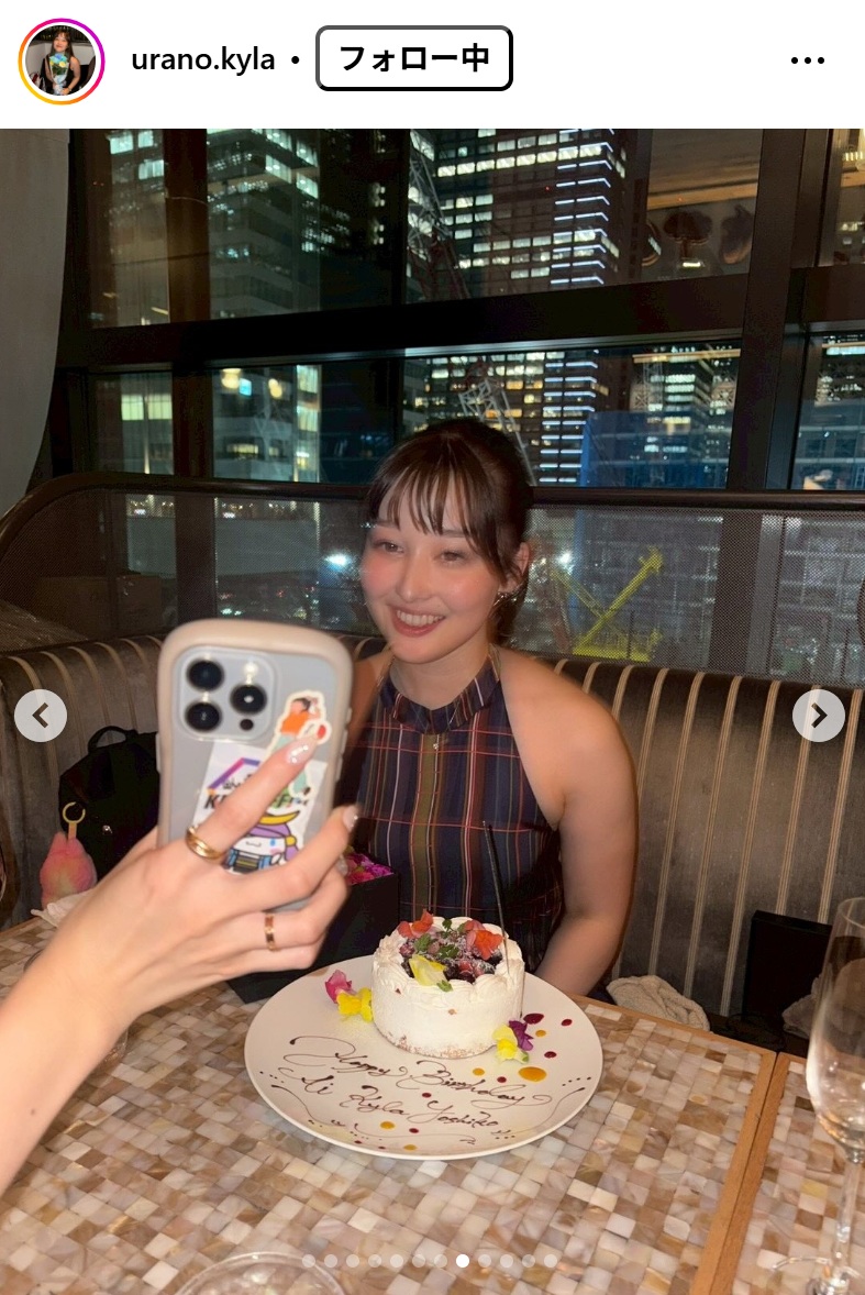 浦野芽良アナのインスタグラムから
